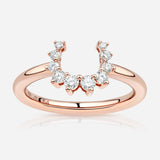 Confidence Ring in 9K Gold with White Diamonds — on model, TOTI equestrian jewellery