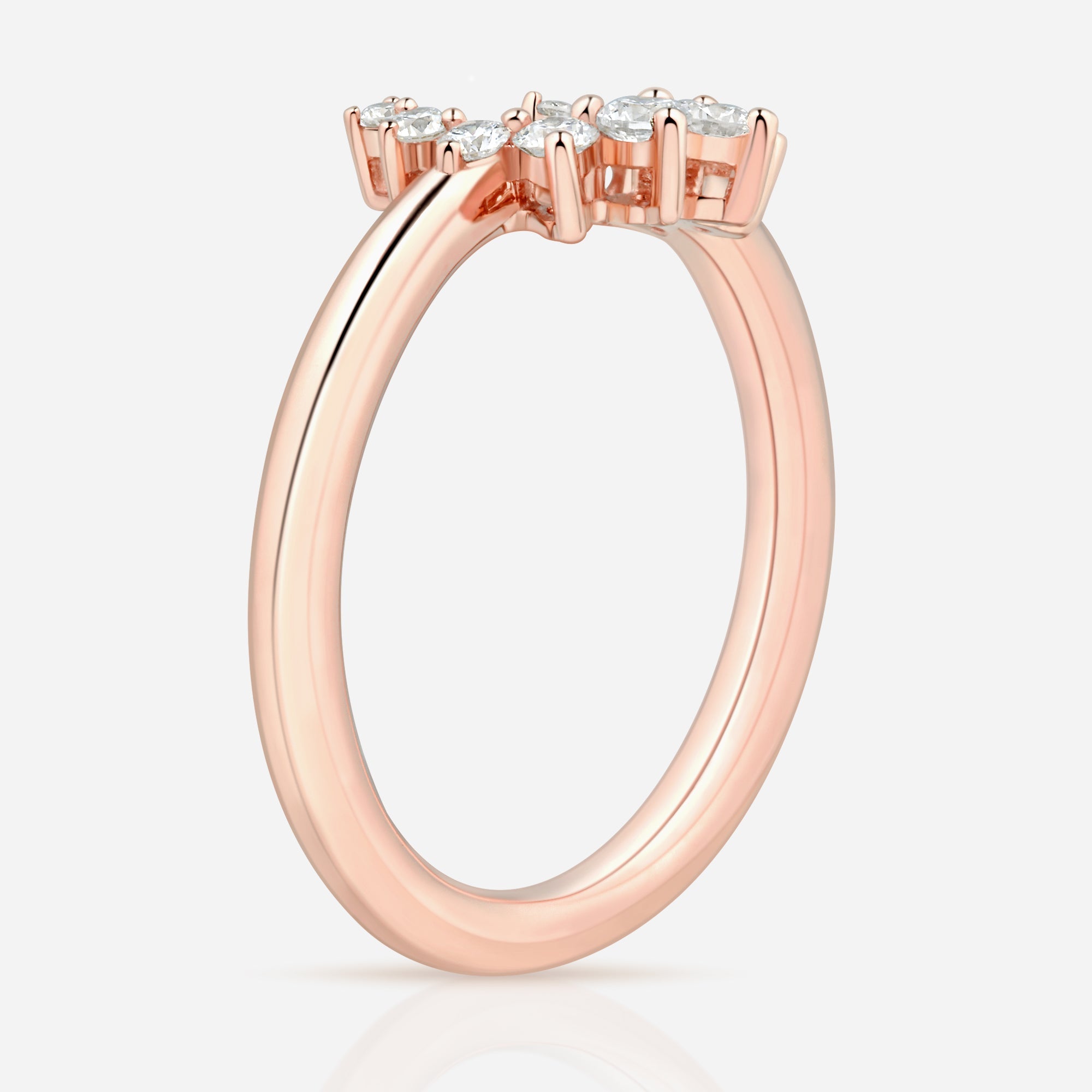 Confidence Ring in 9K Gold with White Diamonds — close-up, TOTI equestrian jewellery
