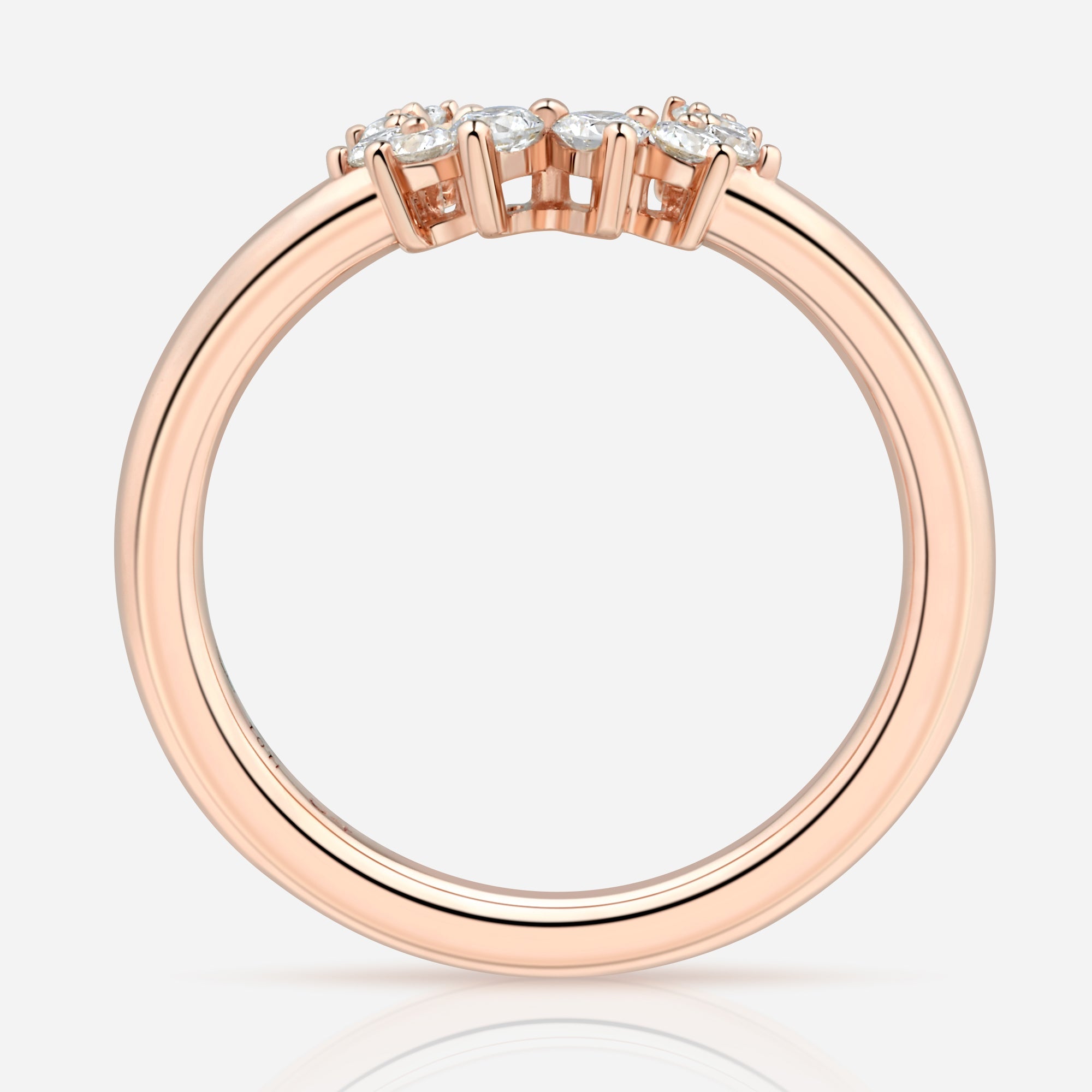 Confidence Ring in 9K Gold with White Diamonds — alternative view, TOTI equestrian jewellery