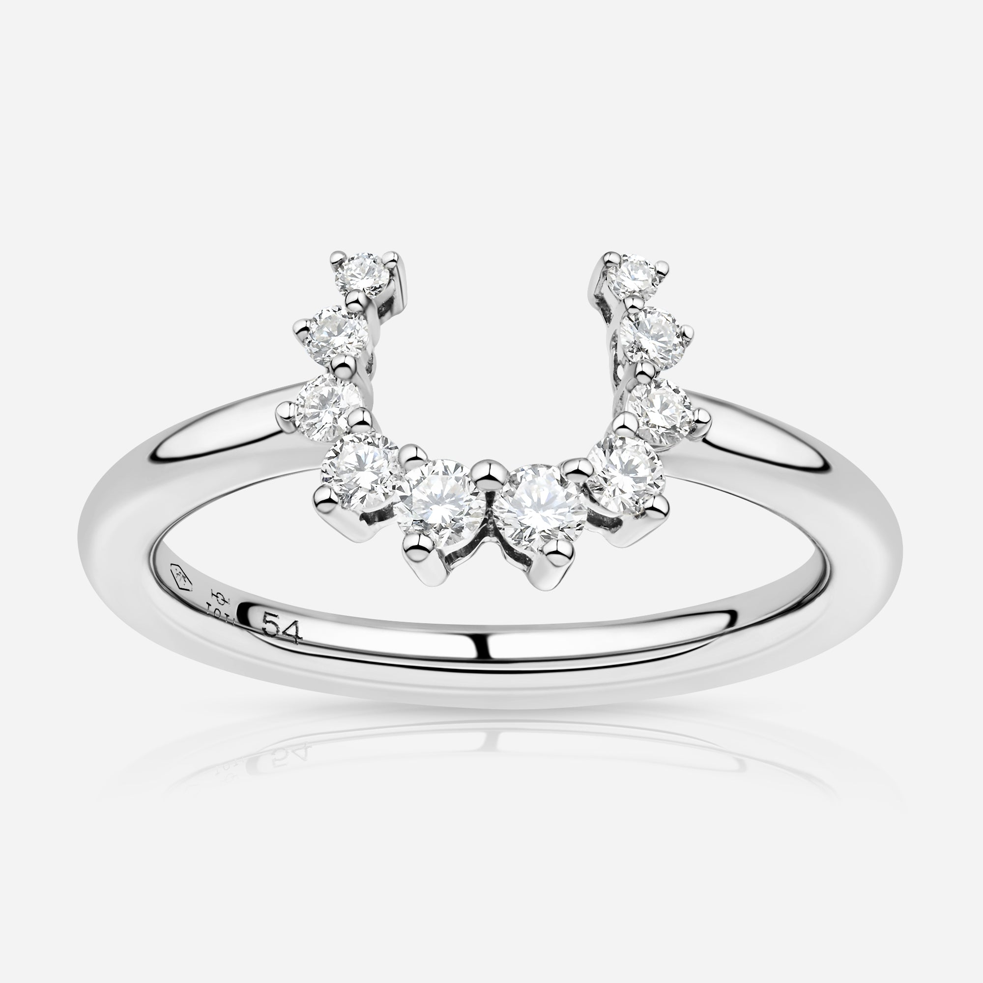 Confidence Ring in 9K Gold with White Diamonds — alternative view, TOTI equestrian jewellery