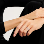 Confidence Ring in 9K Gold with White Diamonds — detail, TOTI equestrian jewellery