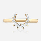 Confidence Ring in 9K Gold with White Diamonds — detail, TOTI equestrian jewellery