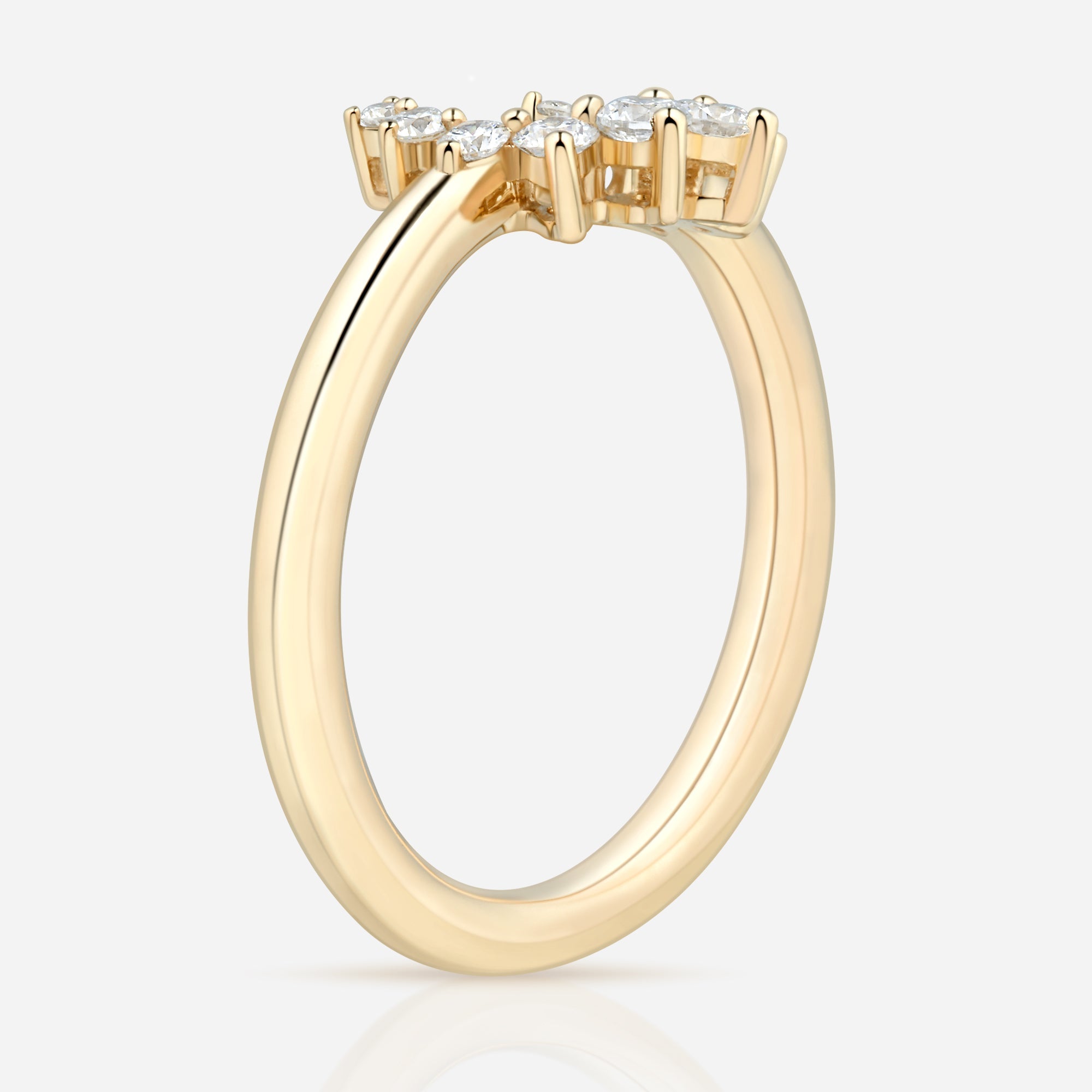 Confidence Ring in 9K Gold with White Diamonds — on model, TOTI equestrian jewellery