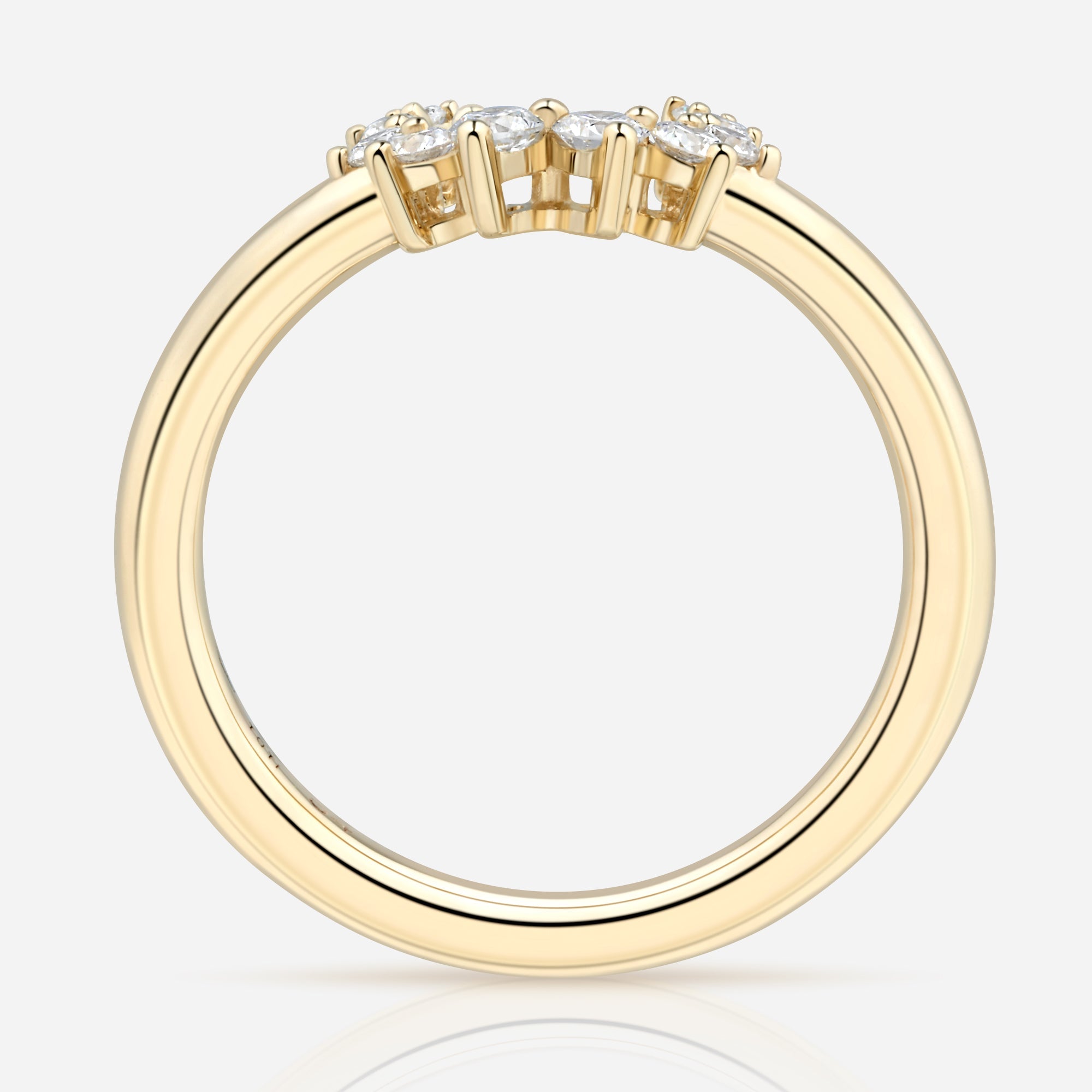 Confidence Ring in 9K Gold with White Diamonds — styled, TOTI equestrian jewellery