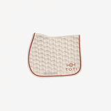 Saddle Pad and Ear Bonnet in Beige