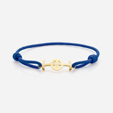Challenge Cord bracelet Navy Blue in 9kt yellow Gold