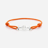 Challenge Cord Bracelet in Orange & Silver