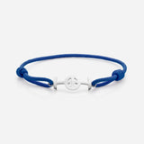 Challenge Cord Bracelet in Navy Blue & Silver