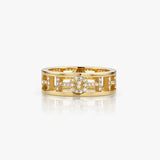 Challenge Ring Yellow Gold with White Diamonds