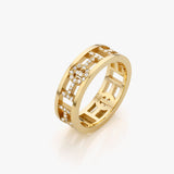 Challenge Ring Yellow Gold with White Diamonds