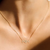 Challenge Necklace in Yellow Gold with White Diamonds