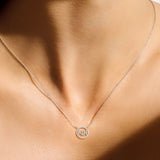 Challenge Necklace in 9K Gold with White Diamonds