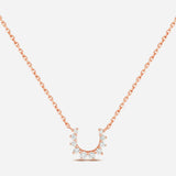 Confidence 9K Necklace in Pink Gold & White Diamonds