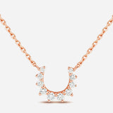 Confidence 9K Necklace in Pink Gold & White Diamonds