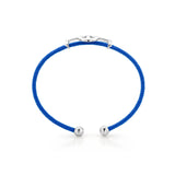 Challenge Cord Bangle in Electric Blue & Silver