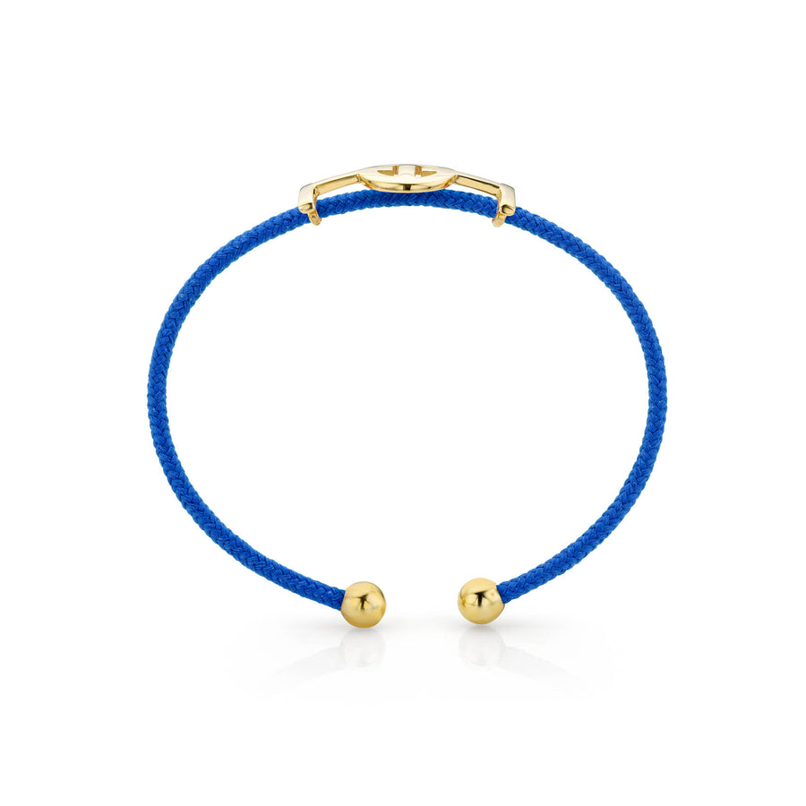 Challenge Cord Bangle in Electric Blue & Yellow Gold