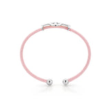 Challenge Cord Bangle in Pink & Silver