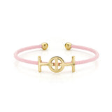 Challenge Cord Bangle in Pink & Yellow Gold