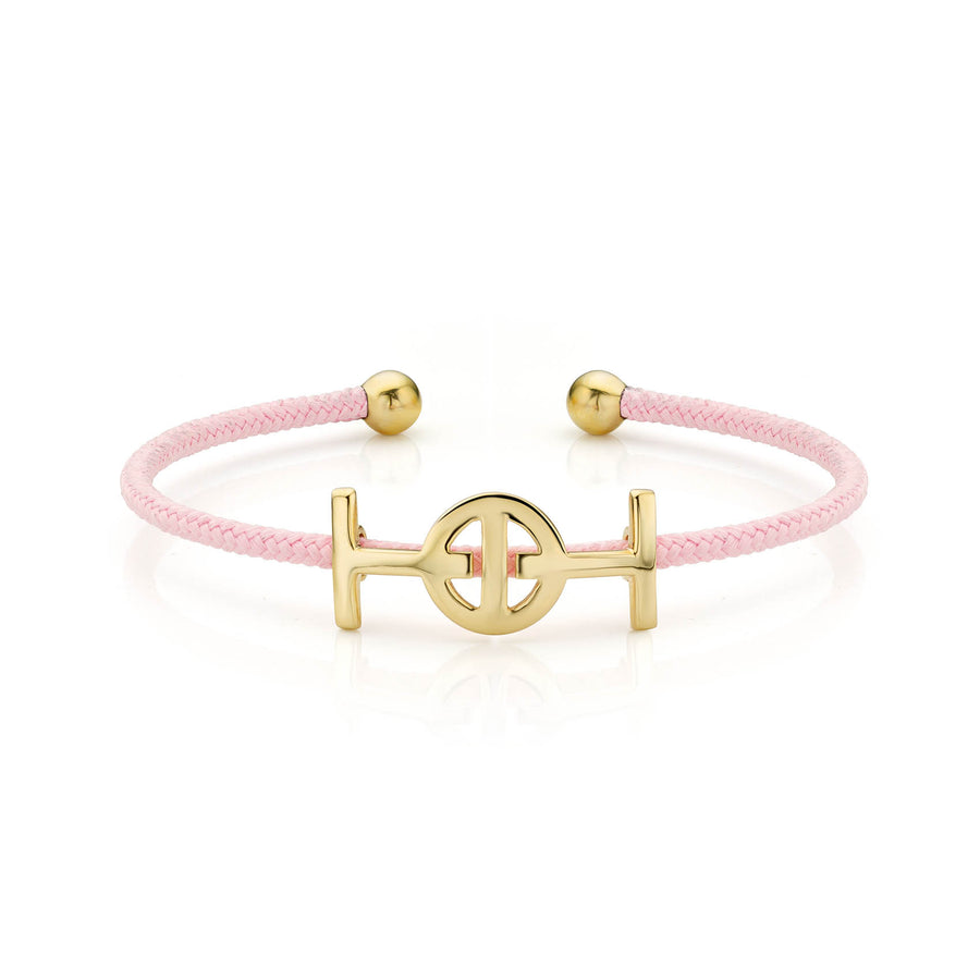 Challenge Cord Bangle in Pink & Yellow Gold
