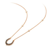 Double Confidence Necklace in Pink Gold with Black Diamonds